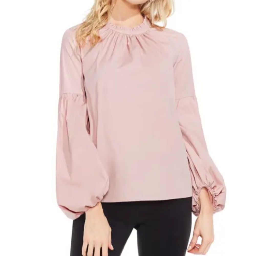 Vince Camuto Balloon Sleeve Blouse in Iced Rose